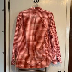 Red plaid button shirt